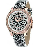 Buy Just Cavalli Ladies Black Leopard Watch online