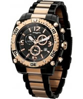 Buy Jorg Gray Mens Black Rose Gold Watch online