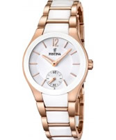 Buy Festina Ladies Ceramic Rose Plated Watch online