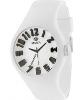 Buy Marea Nineteen White Silicone Strap Watch online