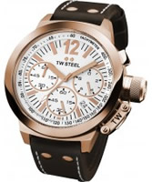 Buy TW Steel CEO Chronograph Brown Leather Strap Watch online