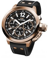 Buy TW Steel CEO Chronograph Black Leather Strap Watch online