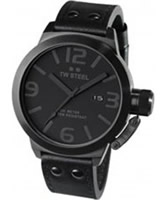 Buy TW Steel Cool Black Leather Strap Watch online