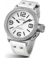 Buy TW Steel Canteen White Leather Strap Watch online