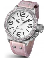 Buy TW Steel Canteen White and Pink Leather Strap Watch online