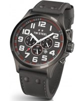 Buy TW Steel Pilot Chronograph Grey Leather Strap Watch online