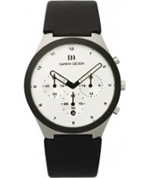 Buy Danish Design Mens Chronograph Black Leather Watch online