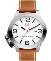 Buy Danish Design Mens Large Brown Leather Watch online