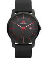 Buy Danish Design Mens Black Leather Strap Watch online