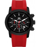 Buy Danish Design Mens Chronograph Black and Red Watch online