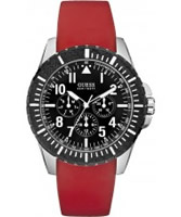 Buy Guess Mens ROGUE Black Red Watch online