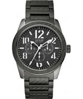 Buy Guess Mens PUNCHED Black Watch online